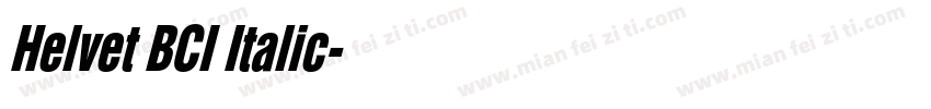 Helvet BCI Italic字体转换